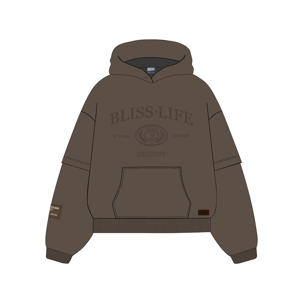 BLISS | Brown Oversized Hoodie
