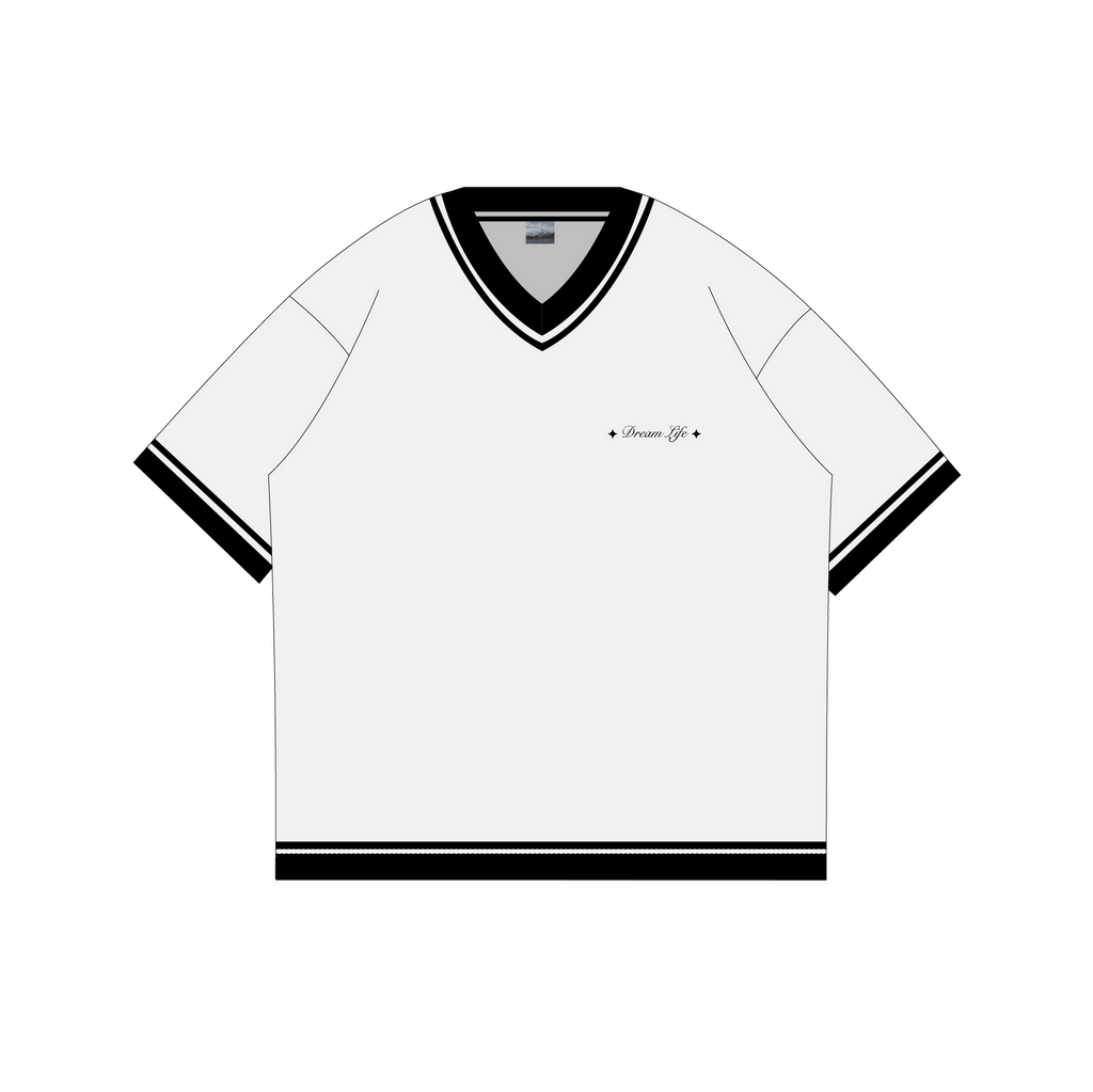 V | Off-white & black