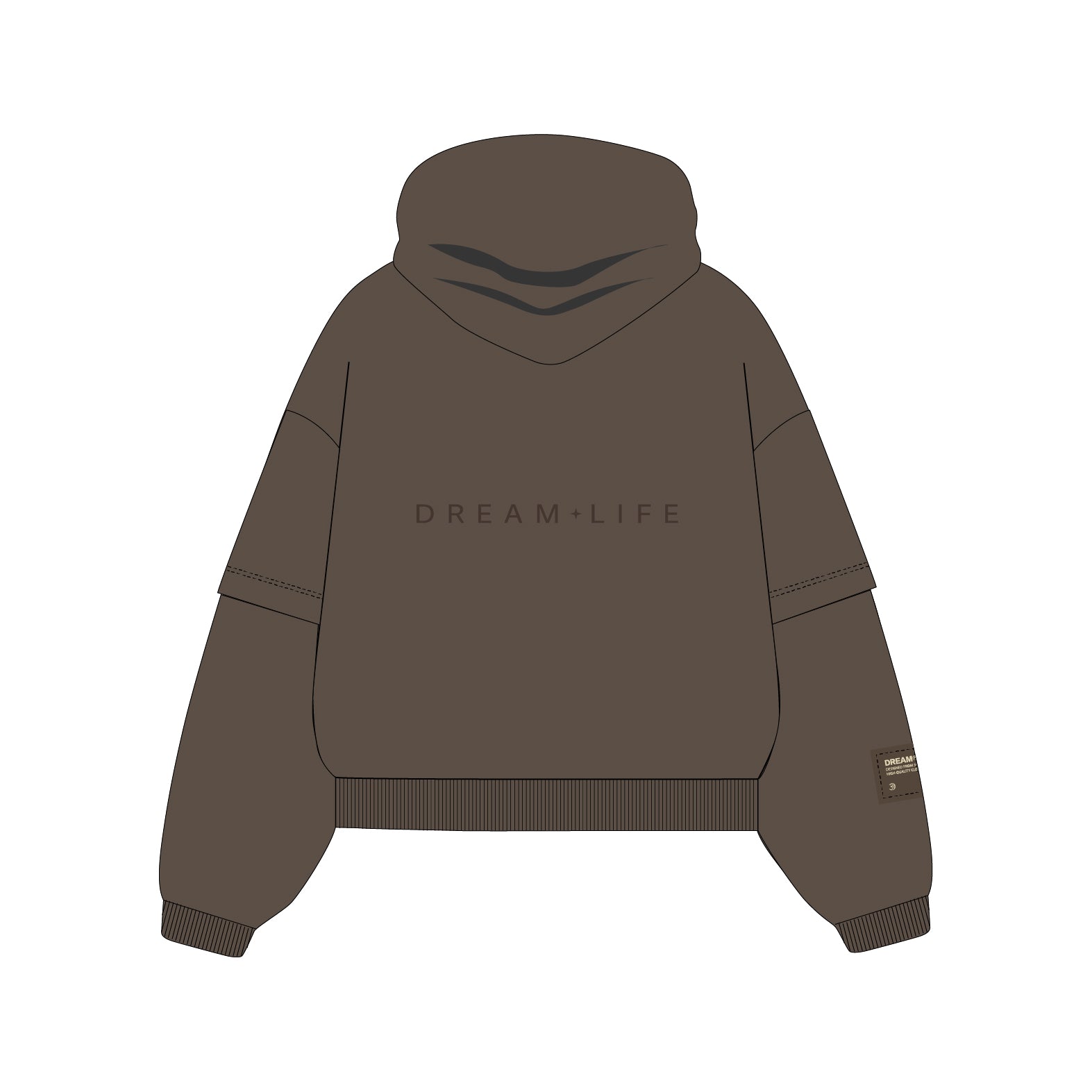 BLISS | Brown Oversized Hoodie