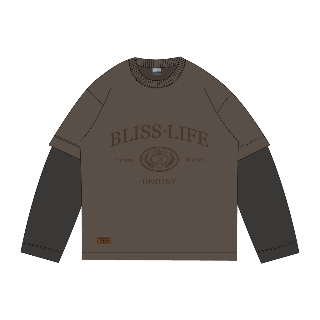 IML | Brown & black long sleeve shirt