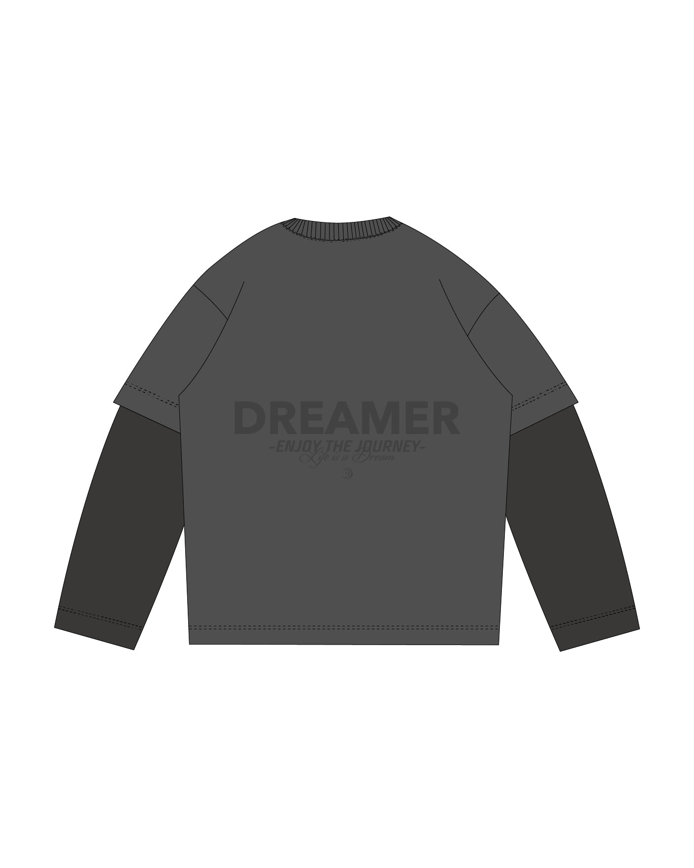MUST | Gray & black long sleeve shirt