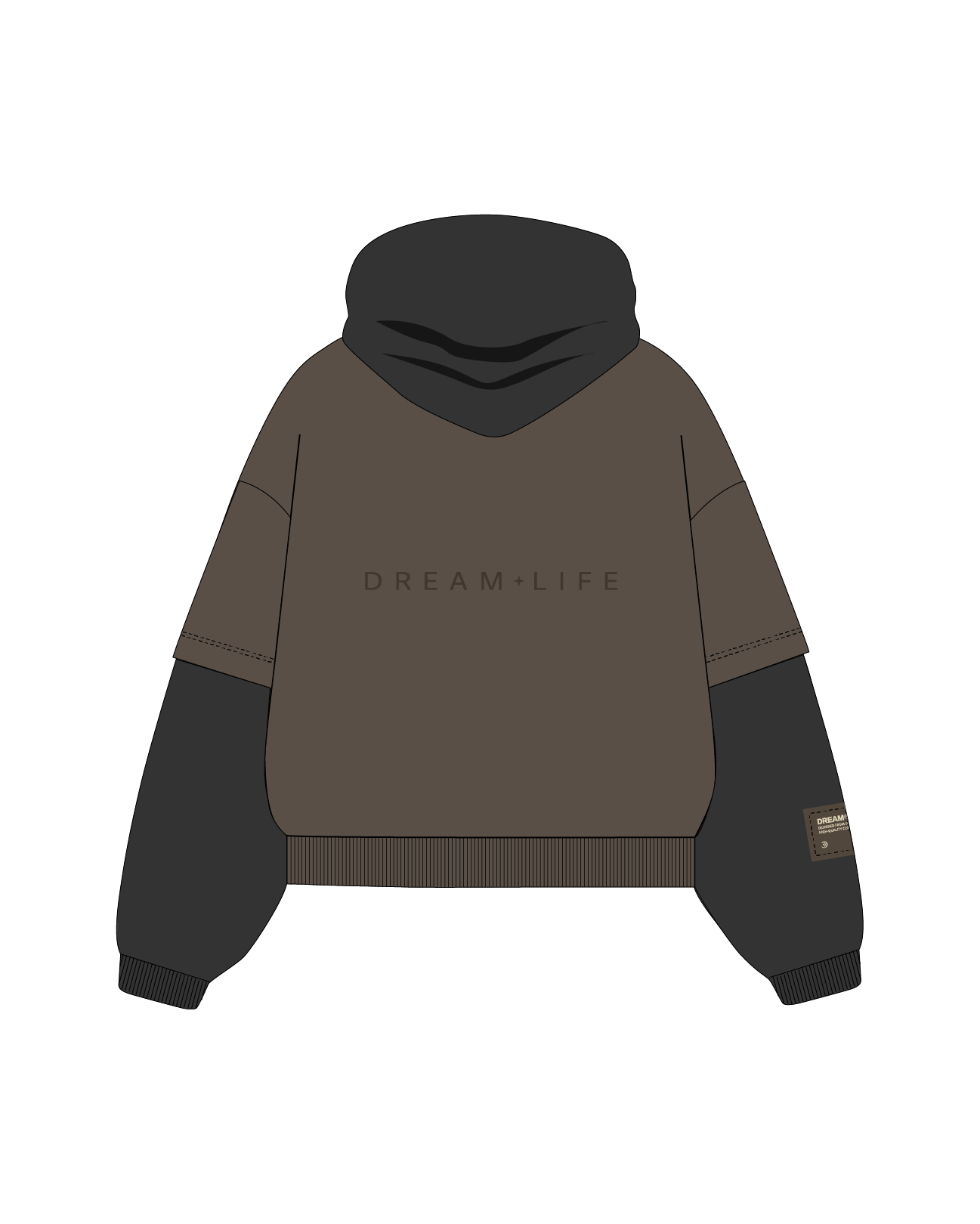PREVENTA - BLISS | Brown & grey hoodie (Copia)