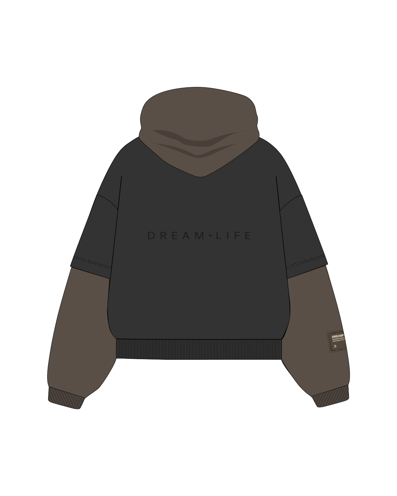 PREVENTA - BLISS | Grey & brown hoodie