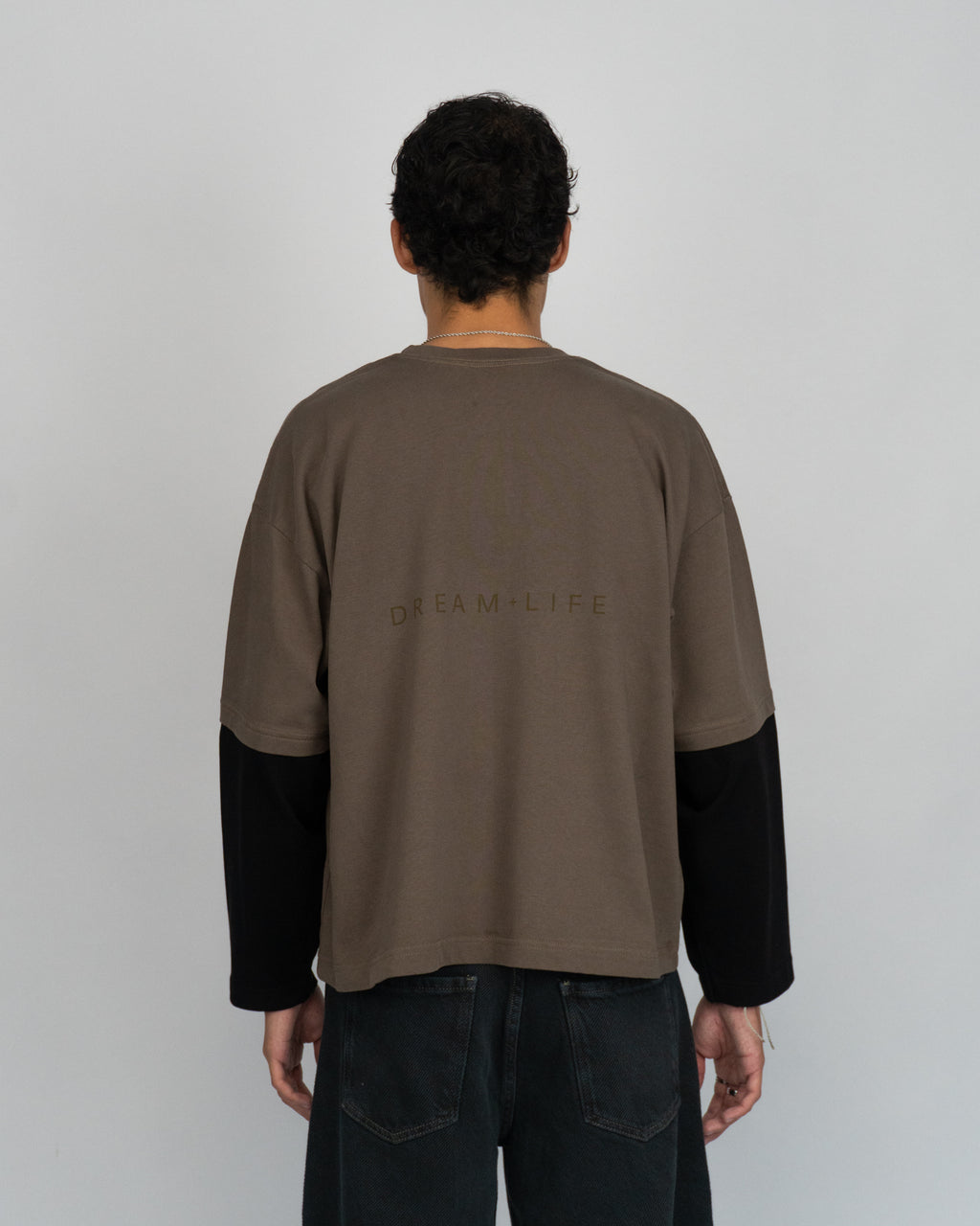 IML | Brown & black long sleeve shirt