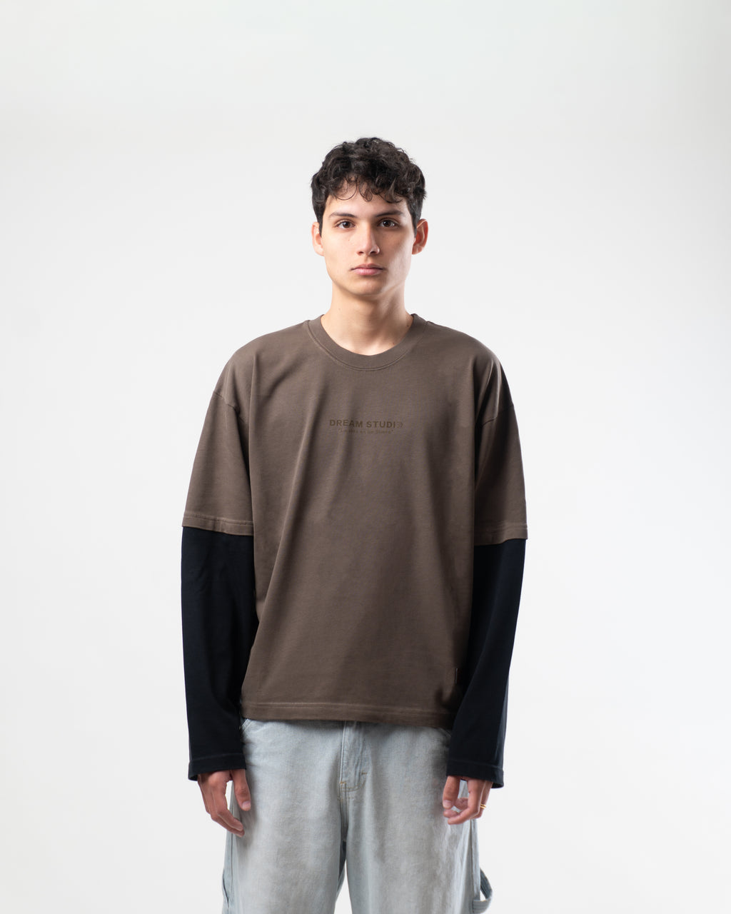 MUST | Brown & black long sleeve shirt