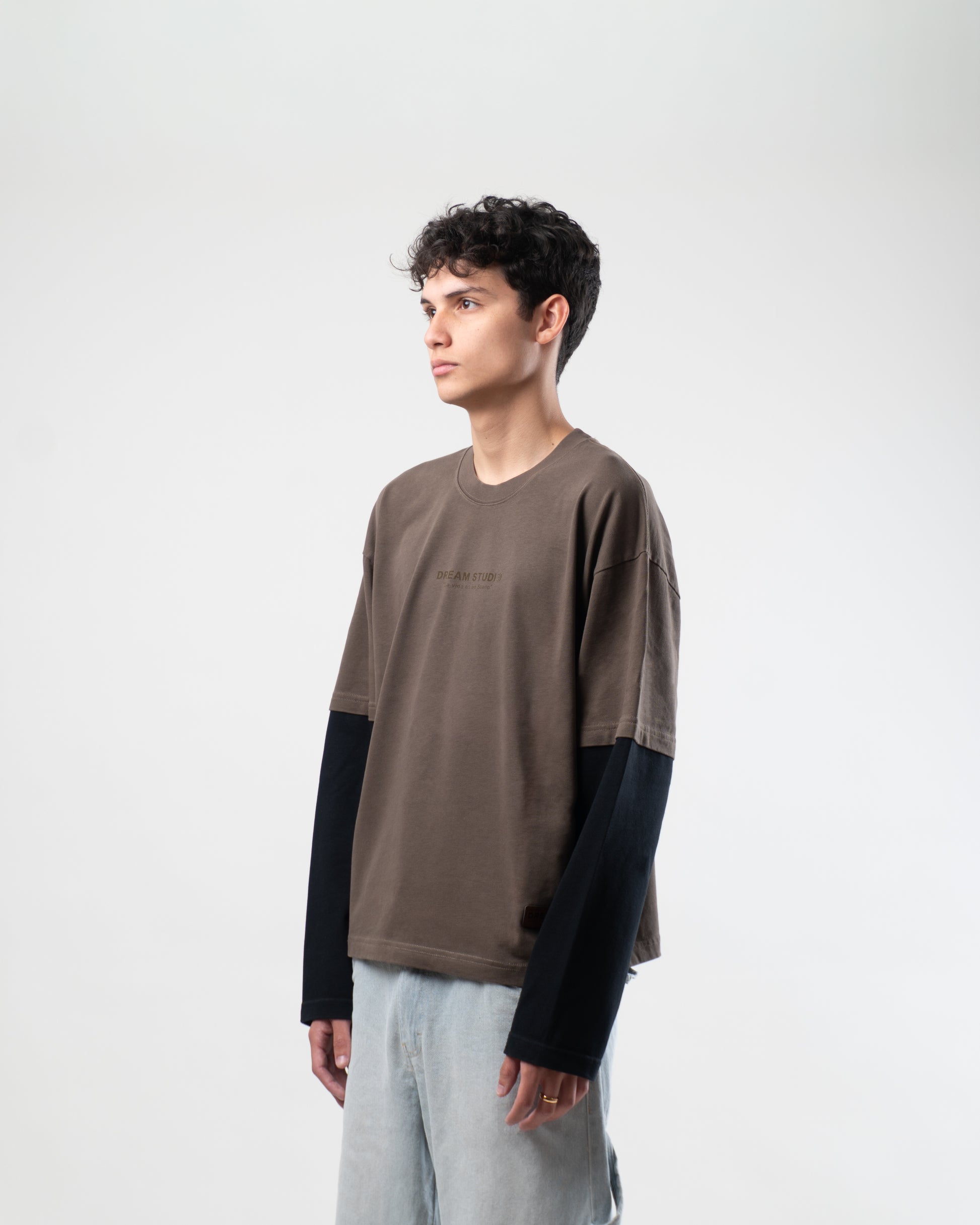 MUST | Brown & black long sleeve shirt