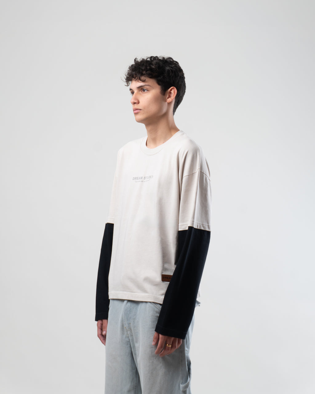 MUST | Sand & black long sleeve shirt