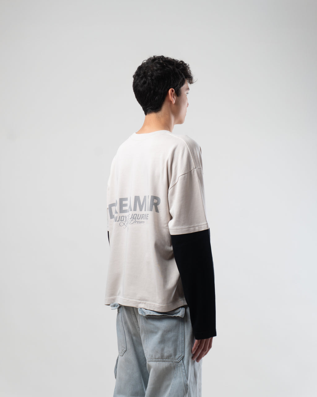 MUST | Sand & black long sleeve shirt