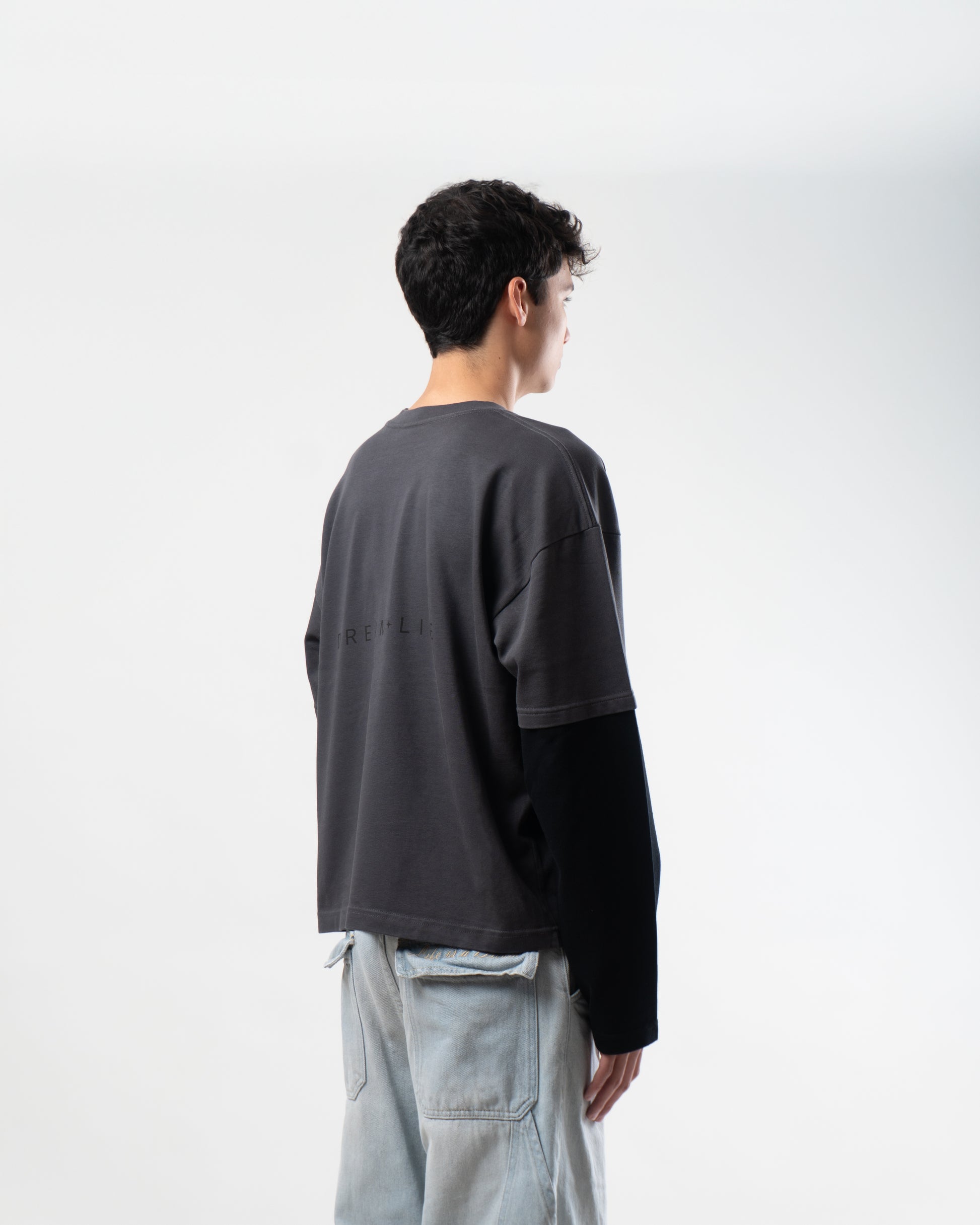 IML | Gray & black long sleeve shirt
